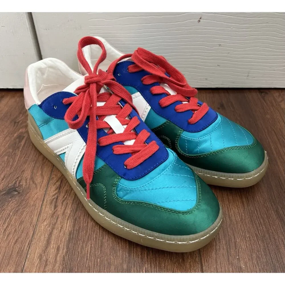 MIA Women’s Vesta Vibrant Colorblock Metallic Lace-Up Sneakers Shoes Sz 7.5M
